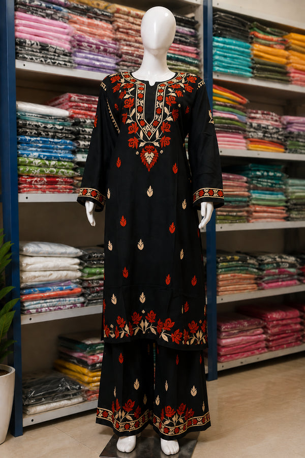 Heavy Rayon Embroidered Chikankari Coord Set