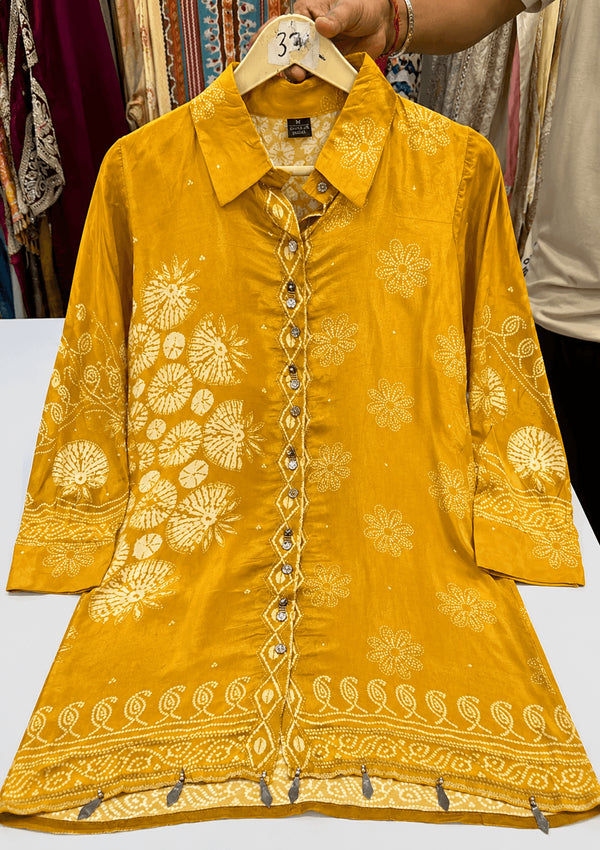 Yellow Crepe Shirt