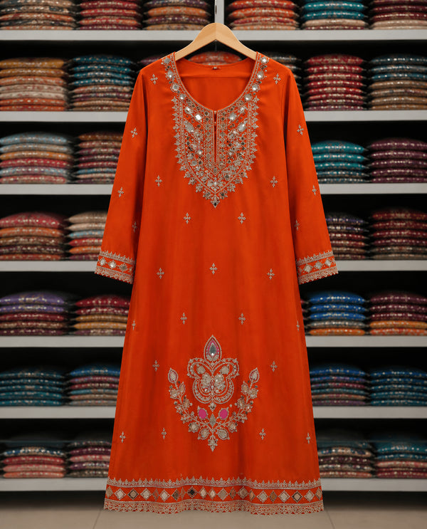 Gorgeous Mirror Work Georgette Suit