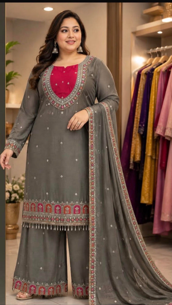 Georgette Palazzo Suit