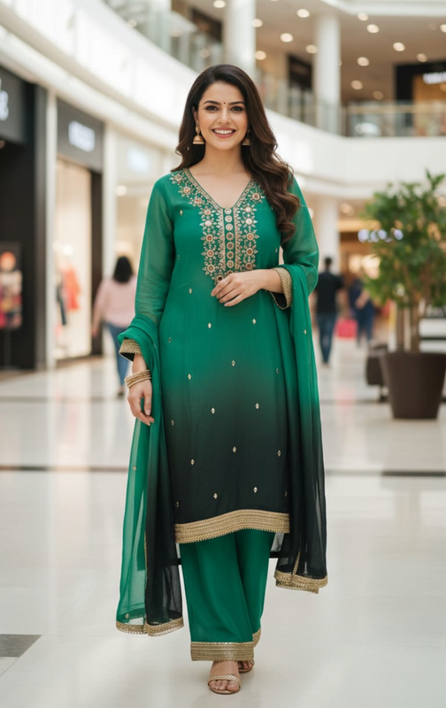 Pure Georgette Palazzo Suit