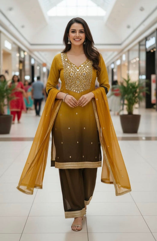 Pure Georgette Palazzo Suit