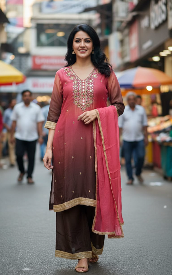 Pure Georgette Palazzo Suit