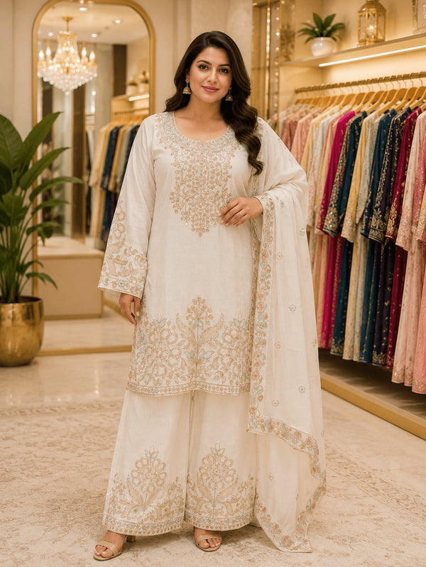 Beautiful off- white Vatican Viscose Suit