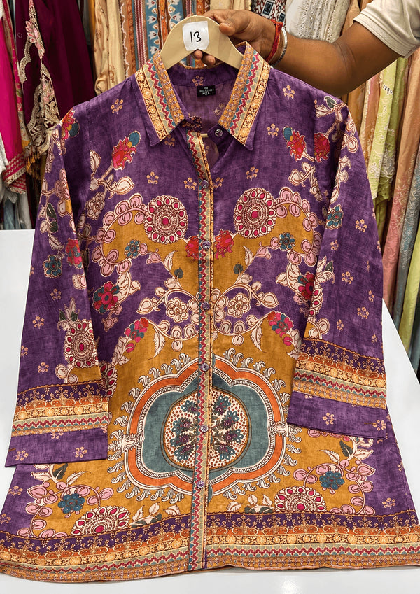 Purple Crepe Shirt